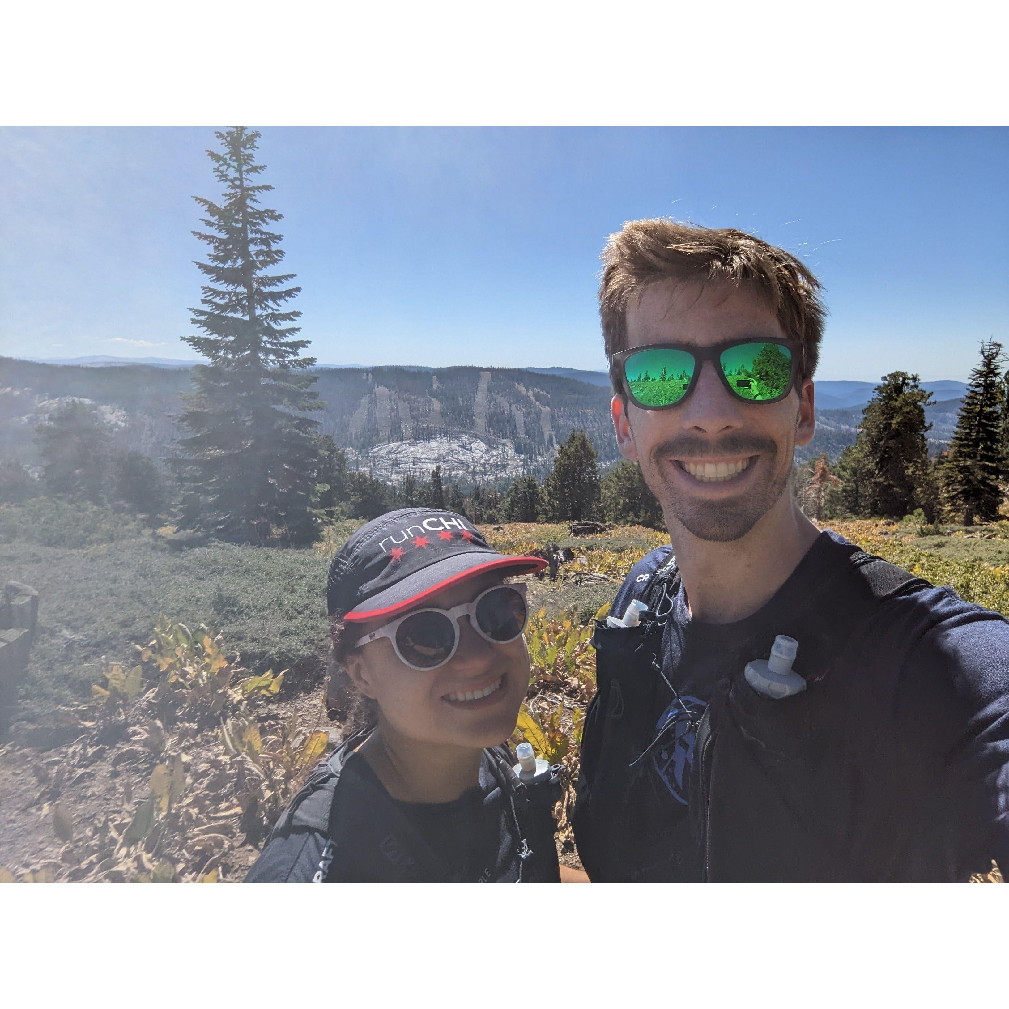 Running up Pinecrest Peak (15 miles) for our 7 years anniversary (Sept 2022)