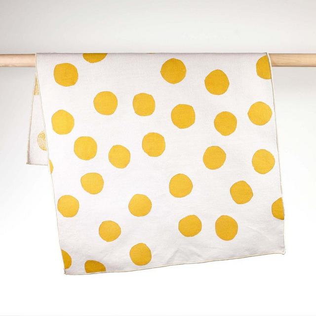 Scatter Tea Towel Linen Block Printed in Sunshine Each