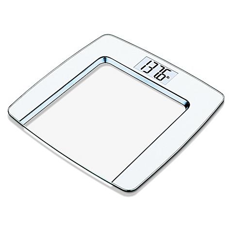Beurer Glass Digital Scale in White/Chrome Finish