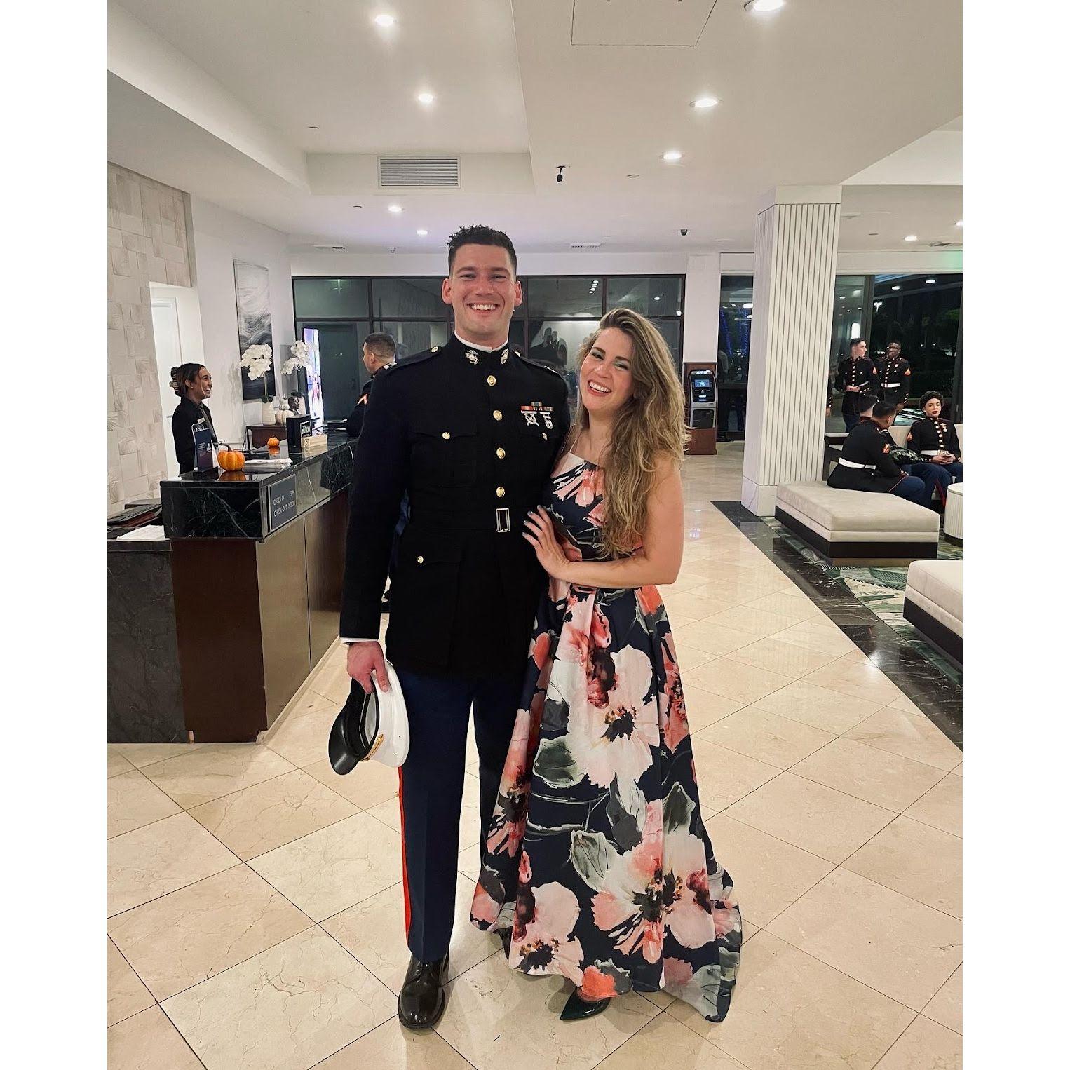 Andrea's first Marine Corp Ball in Naples Florida!
