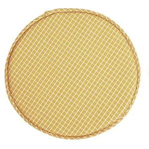 Round Stool Chair Cushions for Kitchen Dining Seat Pads with Ties 2 Pack Non Slip Cushions Pad for High Stool Chairs Bistro Bar Seat 13 Inch, Yellow Grim