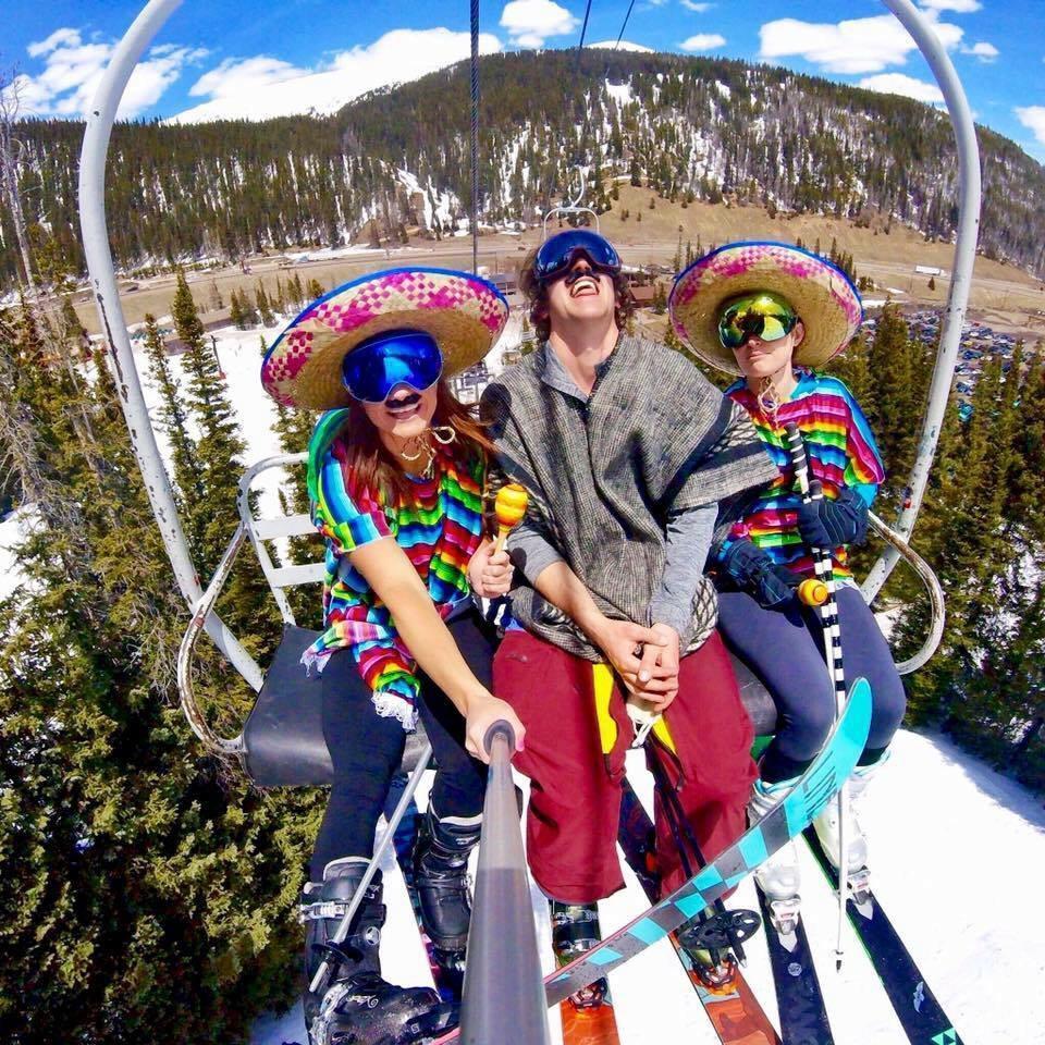 The day we met. Love at first ski lift.