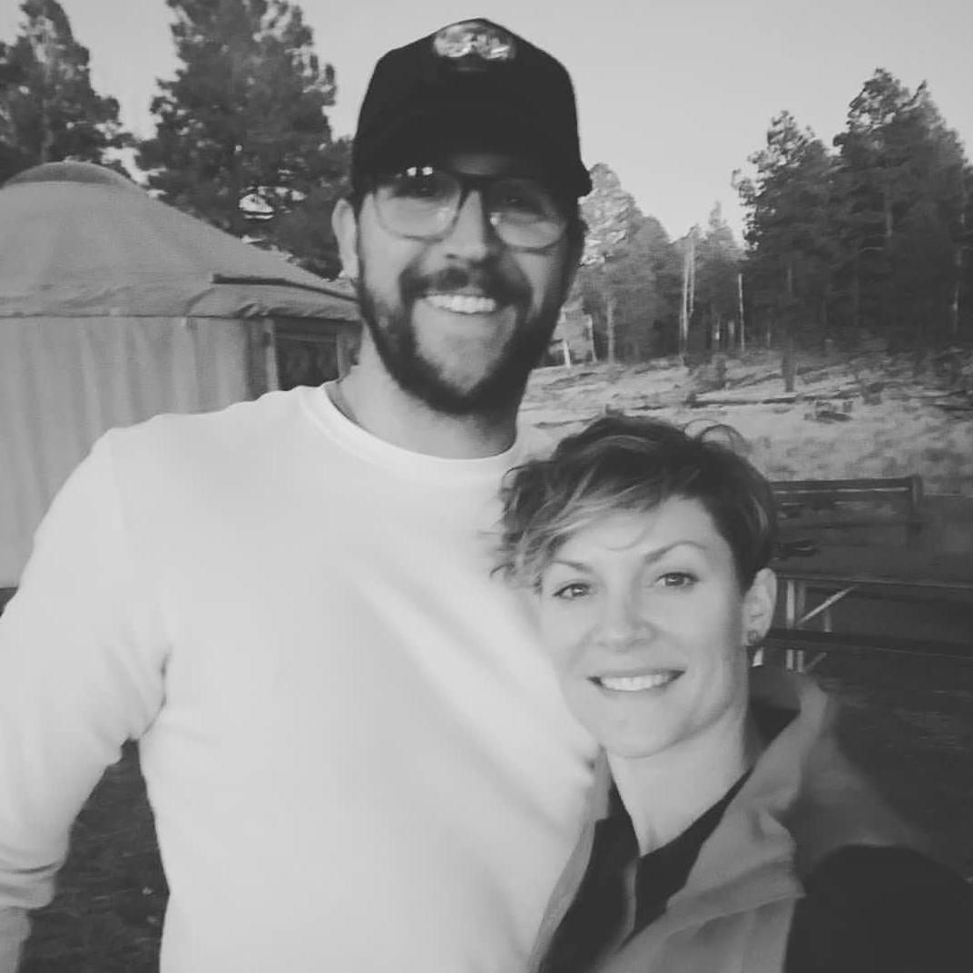 Celebrating our 3 year anniversary at our Backcountry Yurt at the Nordic Village in Flagstaff.