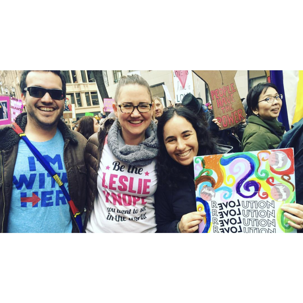 Taking to the streets for the #womensmarch