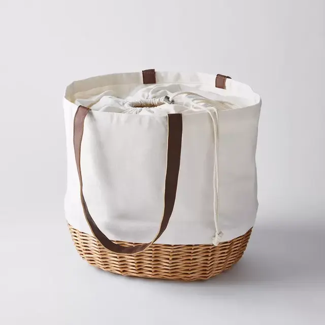 Canvas Picnic Basket Tote