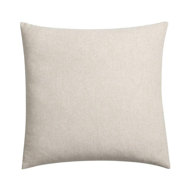 European Flax Linen Cotton Sham, Oatmeal, Euro