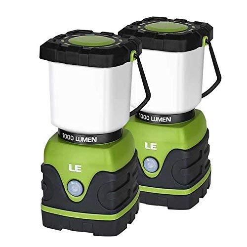 LE LED Camping Lantern, Battery Powered LED with 1000LM, 4 Light Modes, Waterproof Tent Light, Perfect Lantern Flashlight for Hurricane, Emergency, Survival Kits, Hiking, Fishing, Home and More