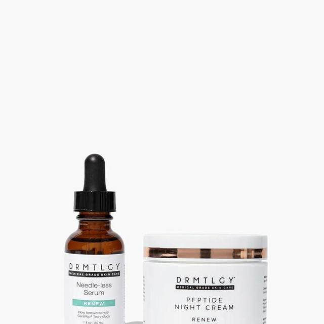DRMTLGY Hydrated Skin Duo: Needle-less Serum & Peptide Night Cream