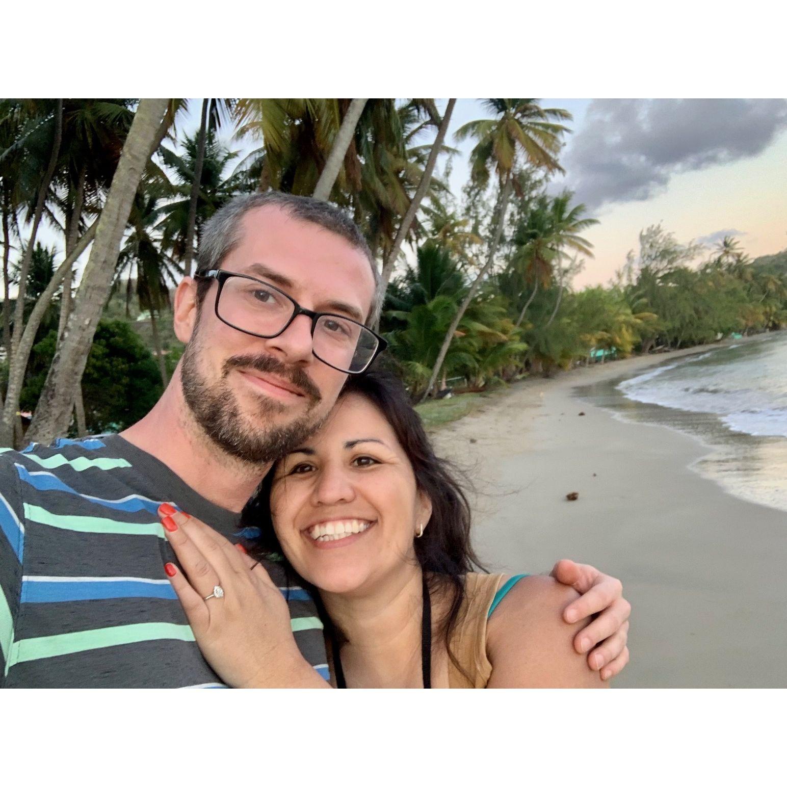 We got engaged in Laborie, Saint Lucia - March 30, 2023.