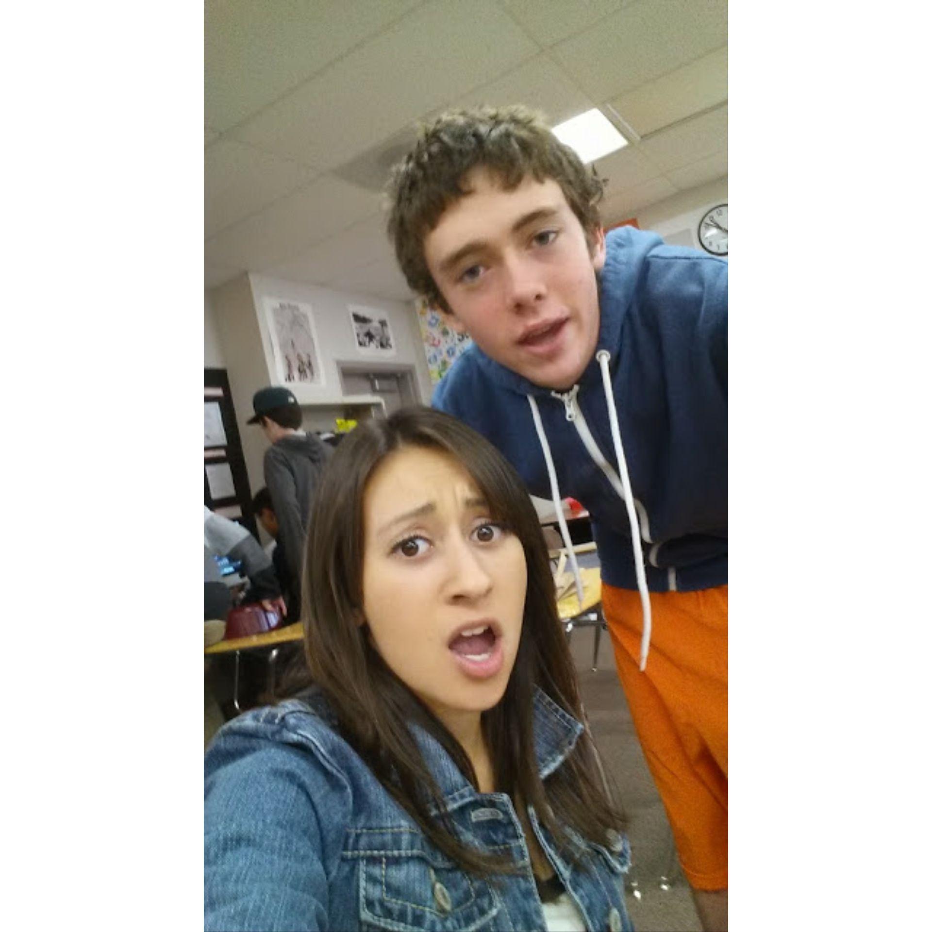2014 - our first photo together as friends!