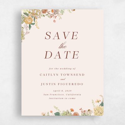 Beige Magnet Wedding Save the Date - Rosamund Portrait