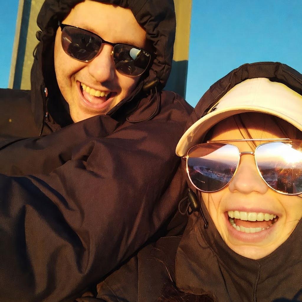 Bundled up for a snowball fight and incredible views (Mauna Kea, HI - 2023)