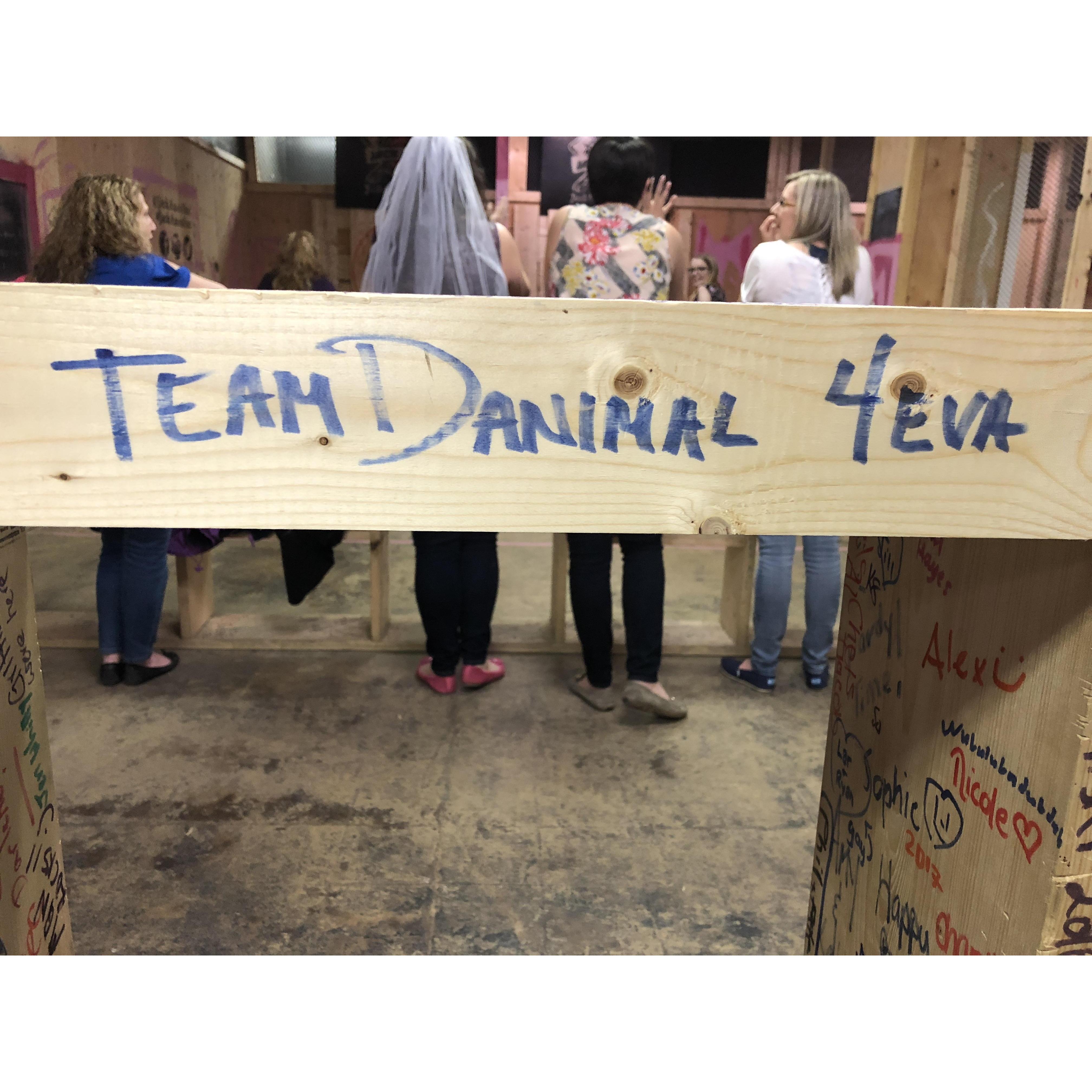 Drank some beer, threw some axes, and marked our territory in St. John, Newfoundland