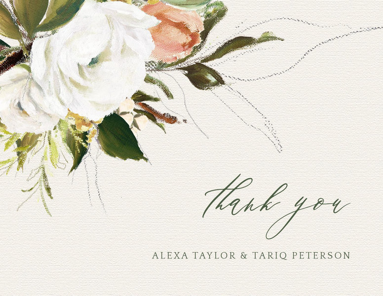 Sakura Landscape | White | Zola Thank You Cards