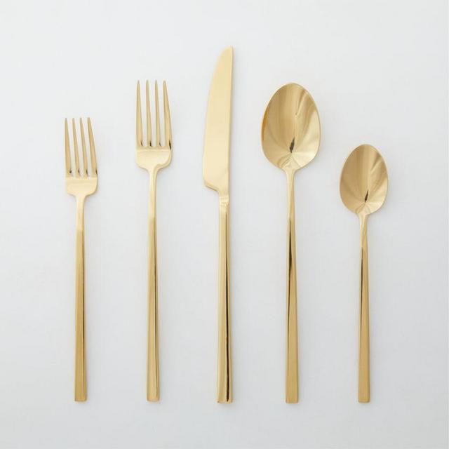 20-Piece Tilt Shiny Gold Flatware