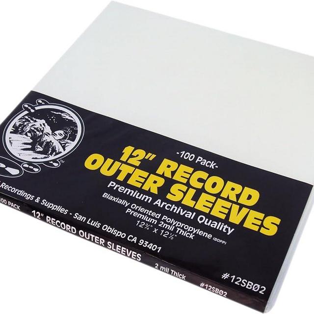 Square Deal Recordings & Supplies (100) 12 Inch LP Record Outer Sleeves Premium 2 mil Thick Archival Quality, Super Clear #12SB02