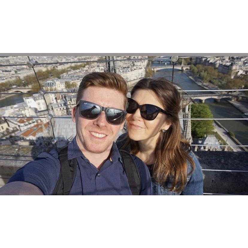 Top of Notredame! Favorite stop in Paris.