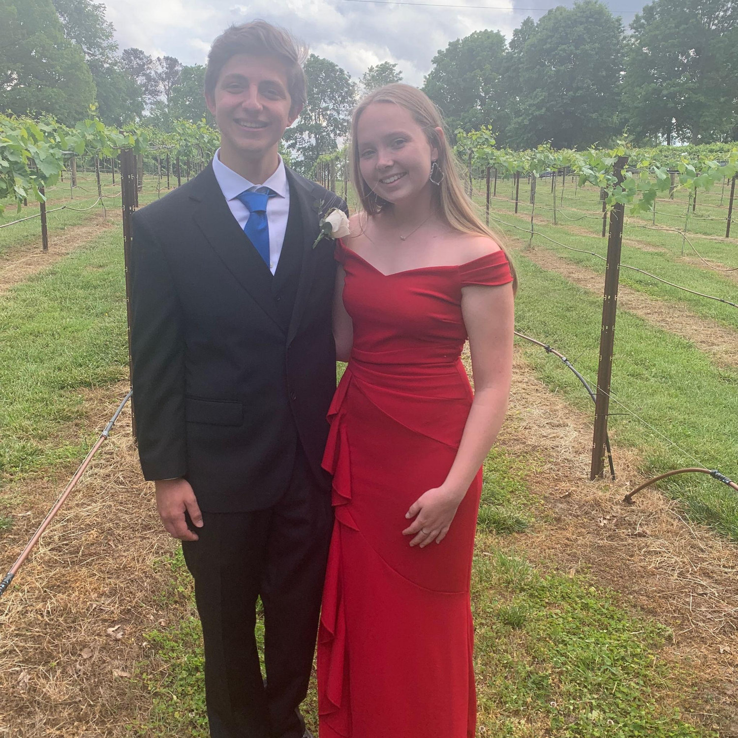 Junior prom dinner at Stoney J's winery before we were dating in May 2022
