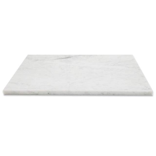 Diflart Natural White With Gray Vein Carrara Bianco Marble Pastry Cheese And Cutting Serving Board 16x20x0.6 Inch Christmas Gift