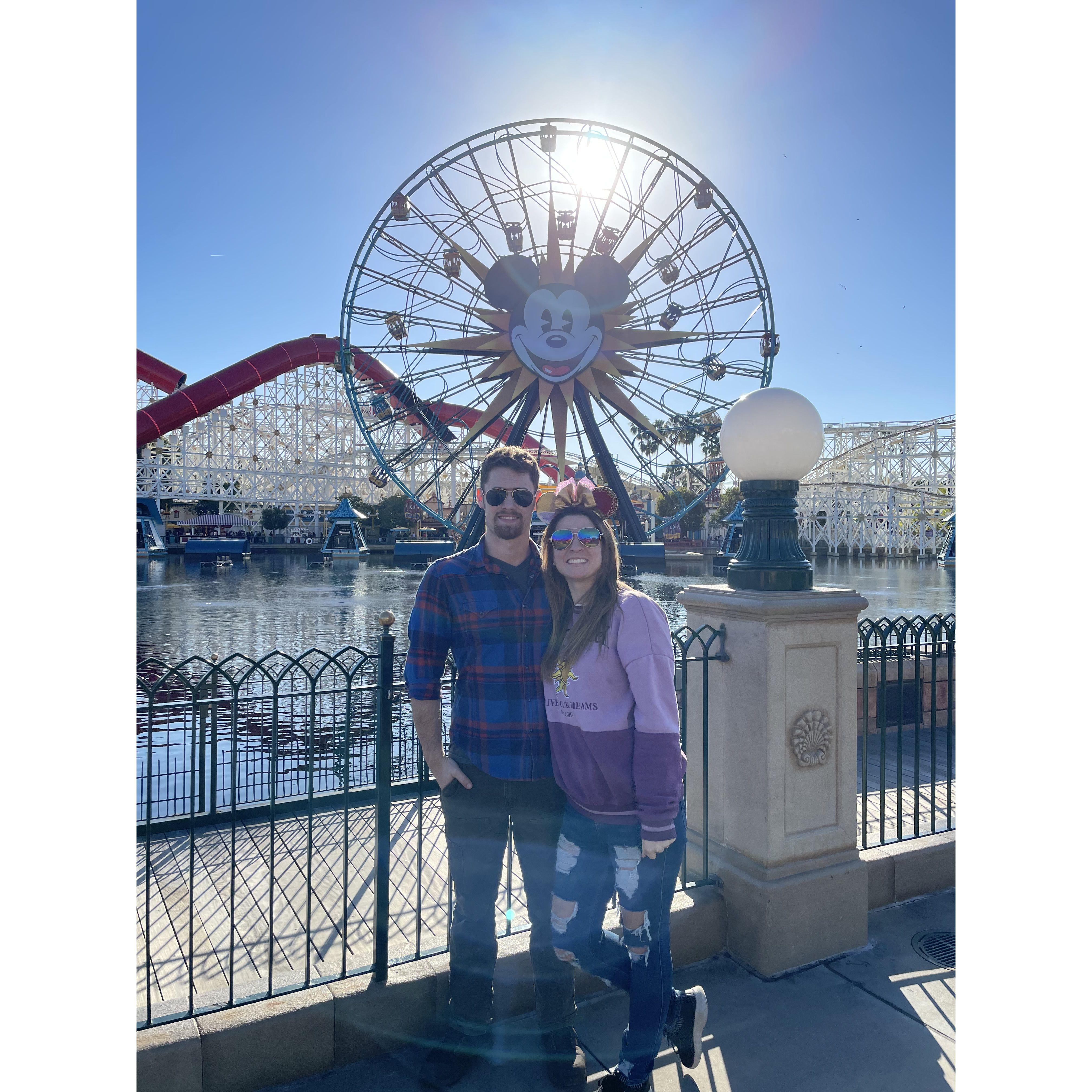 At California Adventure the day before Jacob proposed!