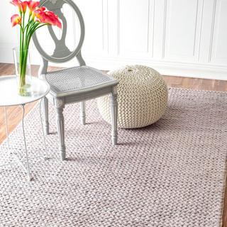 Hand Woven Chunky Woolen Cable Rug