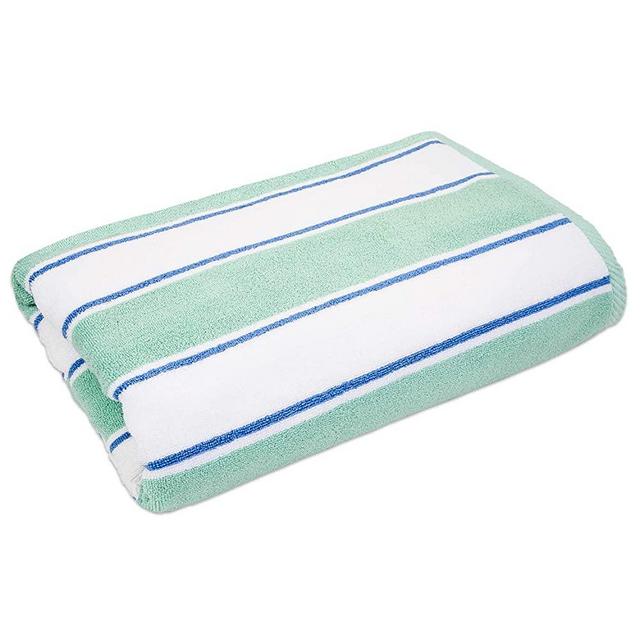 Arkwright Oversized Extra Thick Beach Towel (35x70 in., 600 GSM), 1 Luxury Pool Towel, Extra Large Bath Towel (Green/Blue)