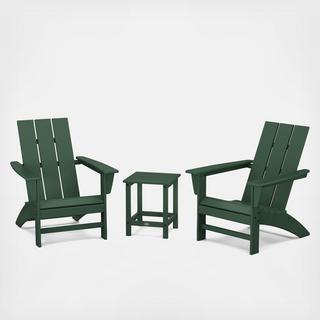 Modern 3-Piece Outdoor Adirondack Set