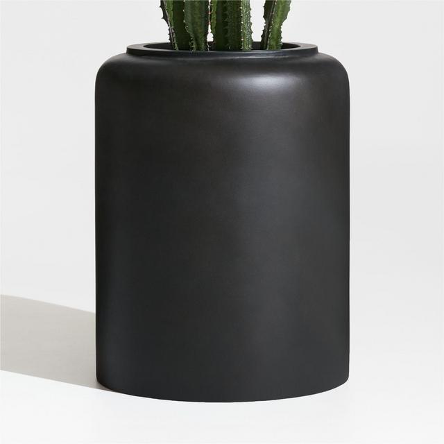 Modern Crock Tall Black Planter