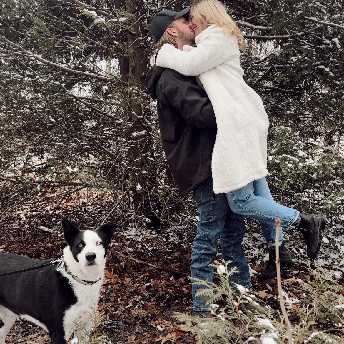 Had to include yela in the engagement photos