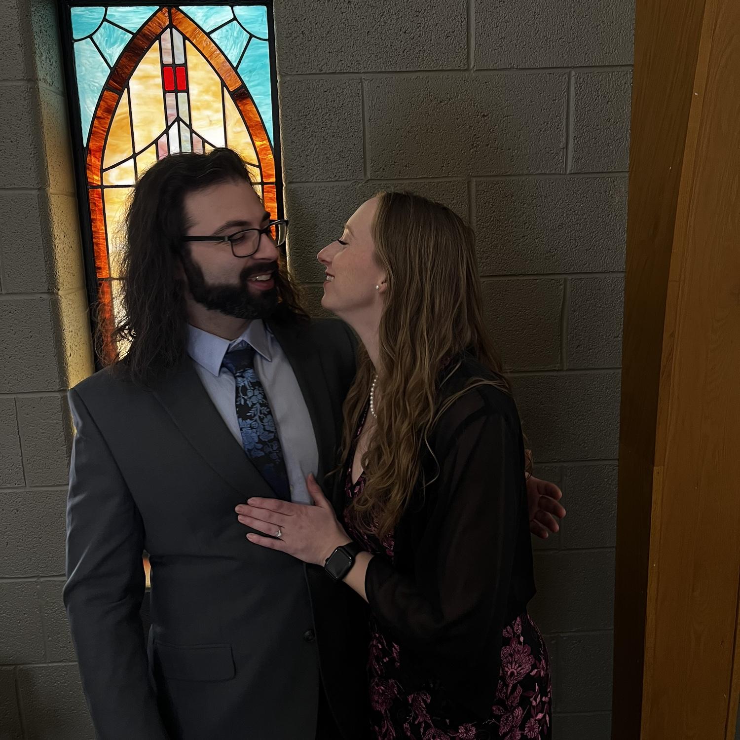 At Jared and Rachel's wedding
