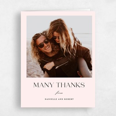 Lightest Blush, Pink Wedding Thank You - Hilltone Photo