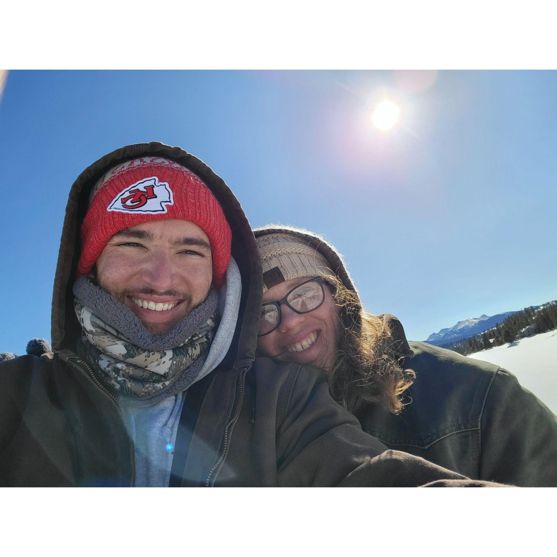 Ice Fishing, and Sam's first time walking on a frozen lake!