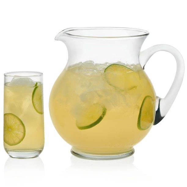 Libbey Acapulco Glass Entertaining Set with 4 Glasses and Pitcher