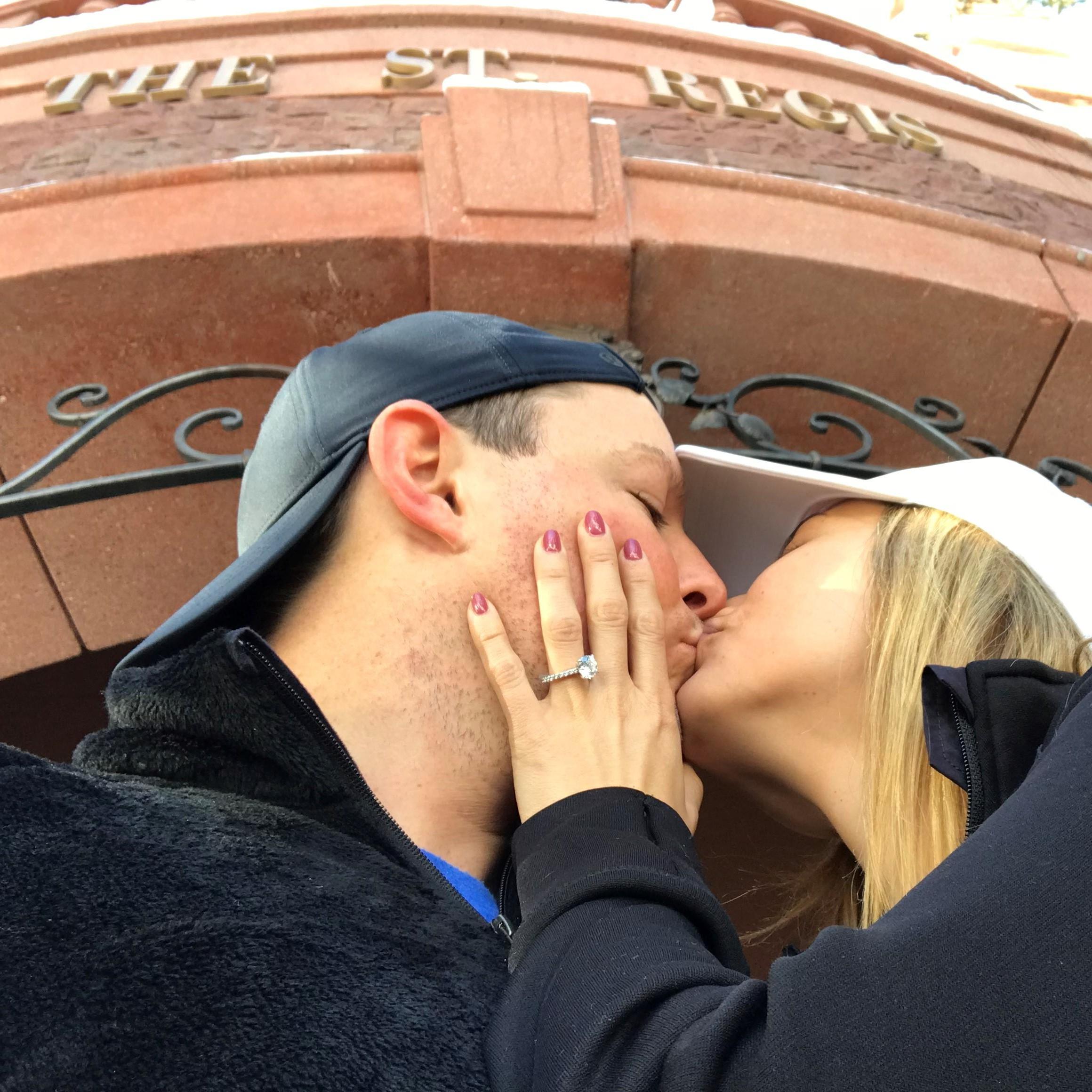 Aspen, the day after Brandon proposed!