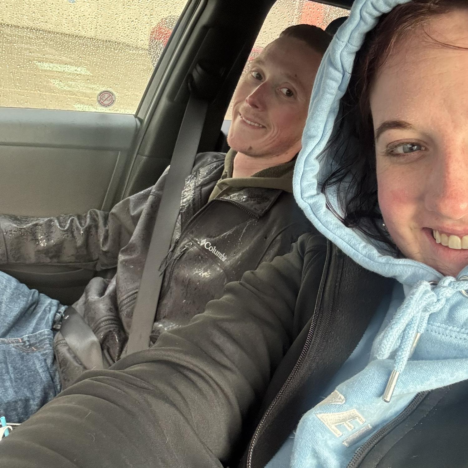 Had to remake our first photo when we got stick in the Seattle downpour.