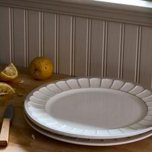 The Latte Stoneware Dinner Plates, Set of 4: Boulevard Edition