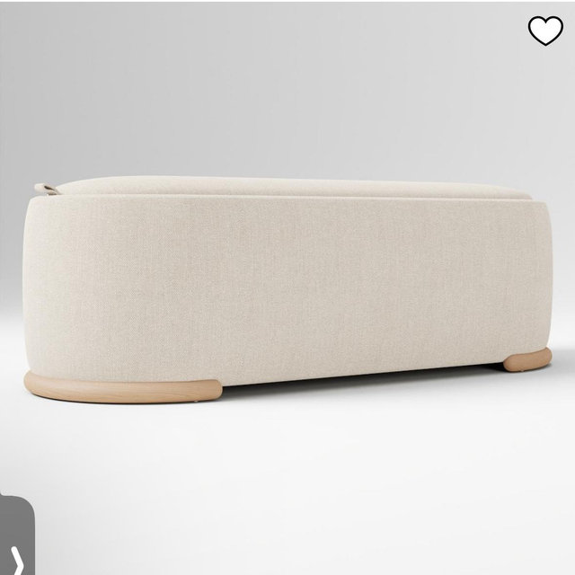 Emory Storage Bench - Twill Light Camel, Blonde