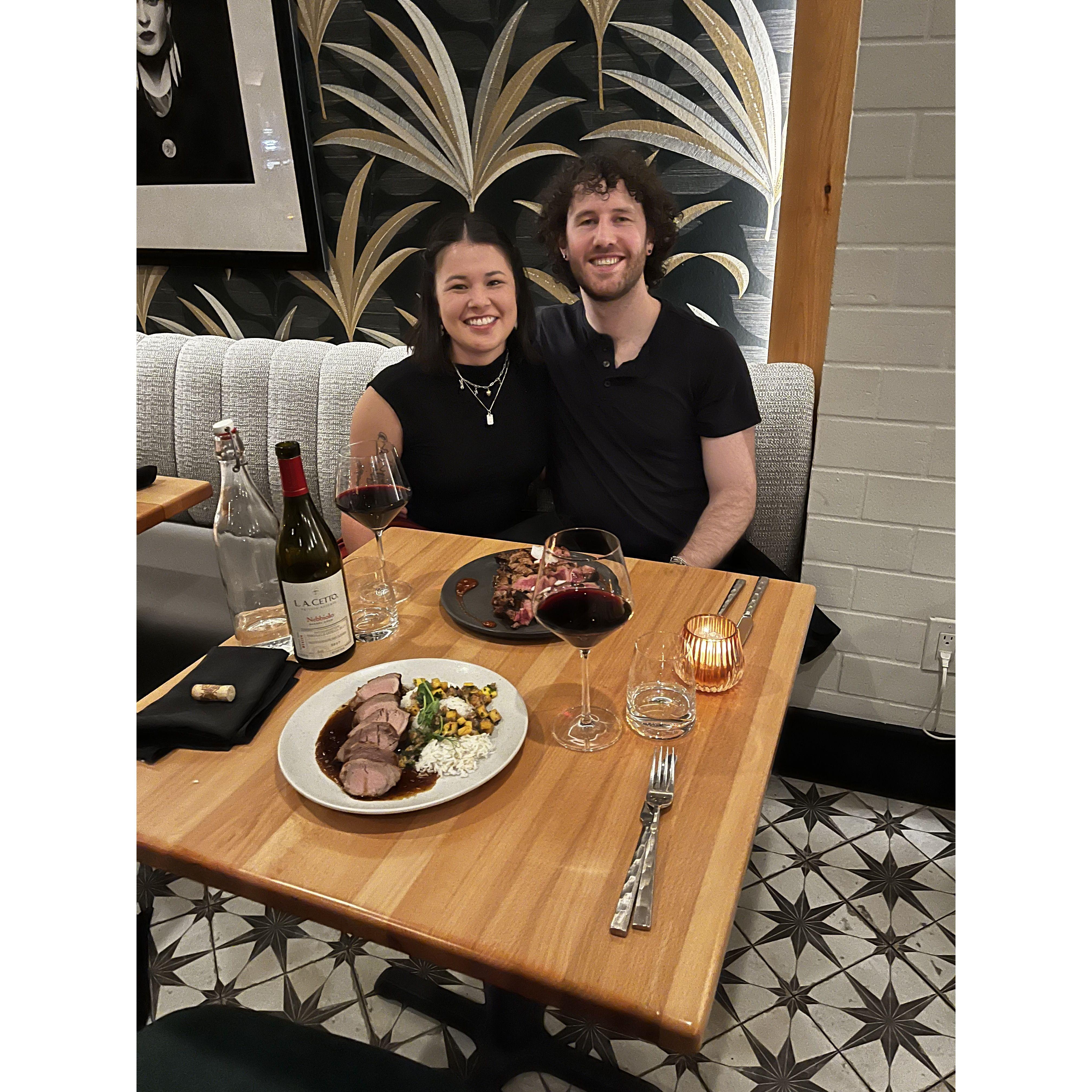 Fancy dinner before Wicked at Fox theater