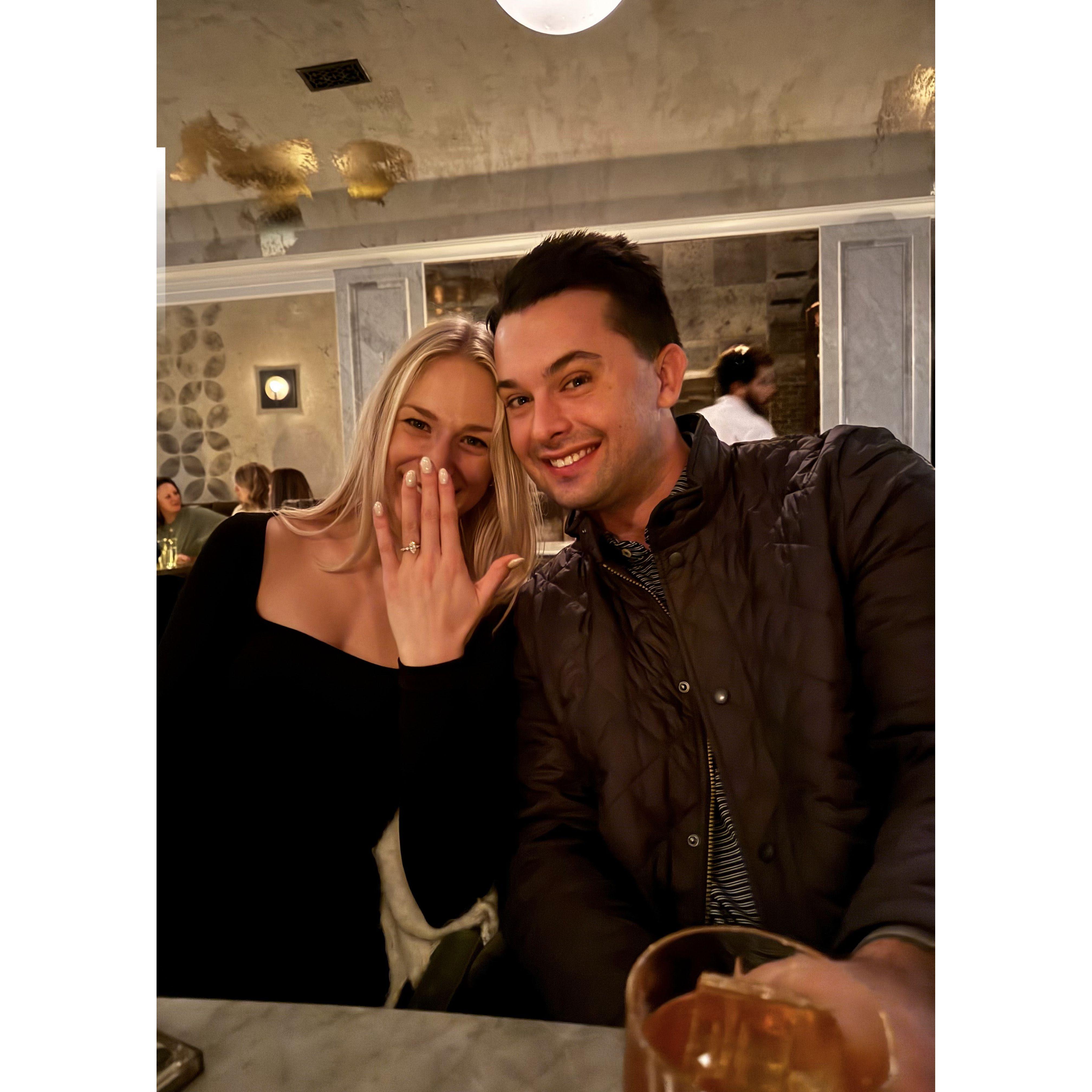 The night of our engagement!
