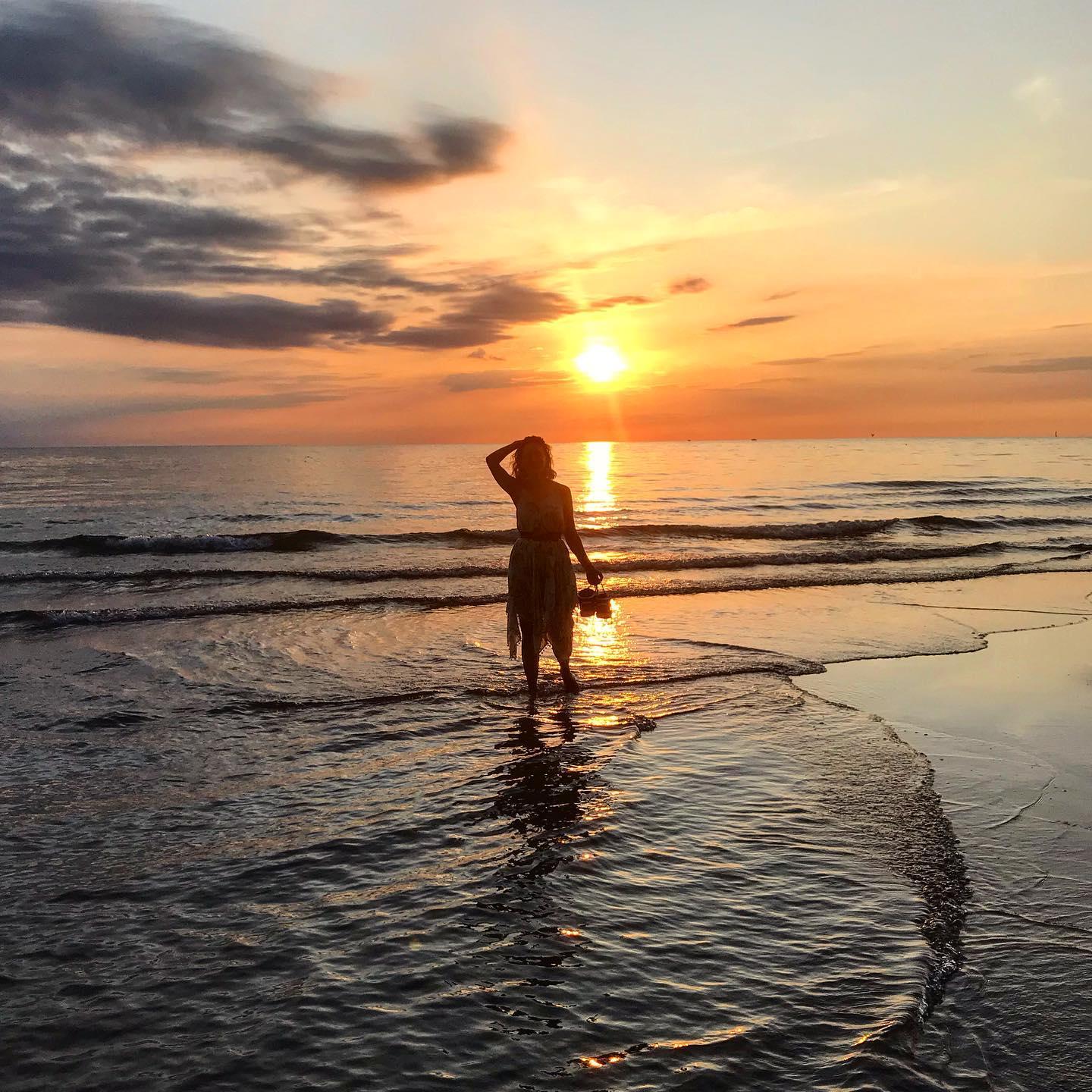 Becca in Lake Michigan