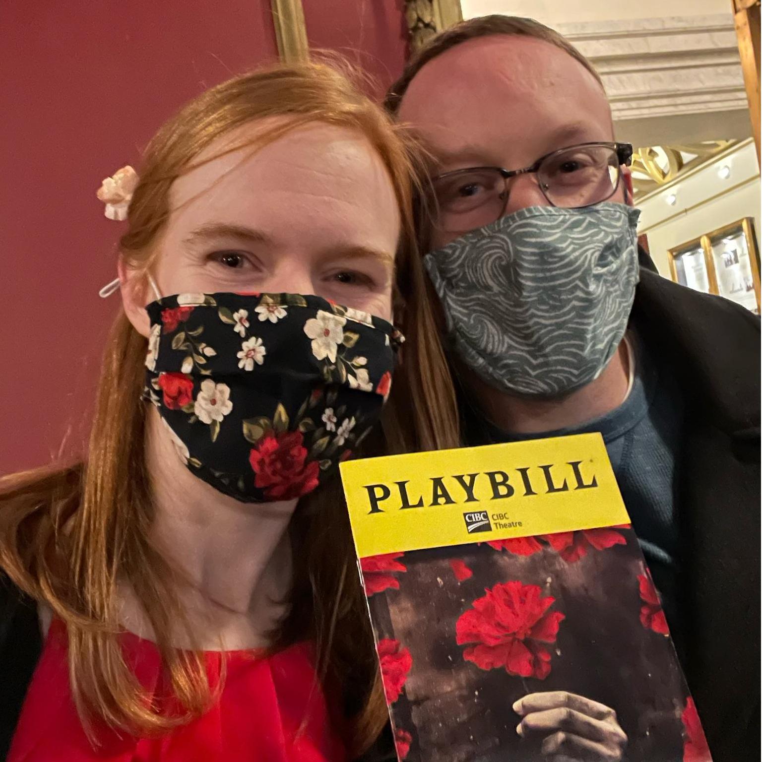 Seeing the amazing musical Hadestown in Chicago with Ryan. One of our ultimate favorite events!! Another thing we love, musicals!! (See rare footage of our duet from another show below.)