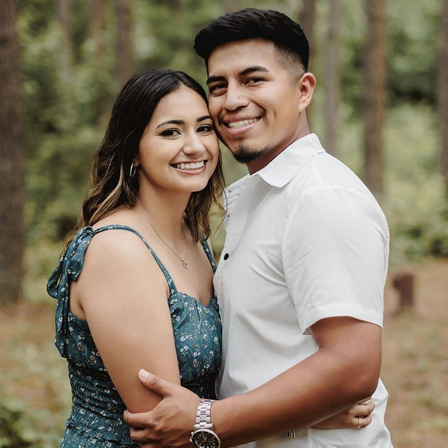 Yeimi and her husband Brandon, not pictured is their dog daughter Luna.