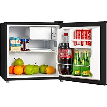 BLACK+DECKER BCRK17B Compact Refrigerator Energy Star Single Door Mini Fridge with Freezer, 1.7 Cubic Feet, Black