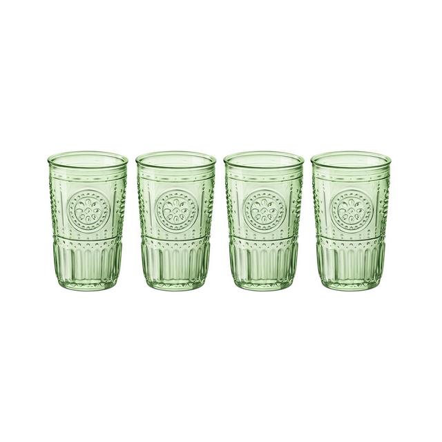 Bormioli Rocco Pastel Green Romantic Water Glass, Set of 4