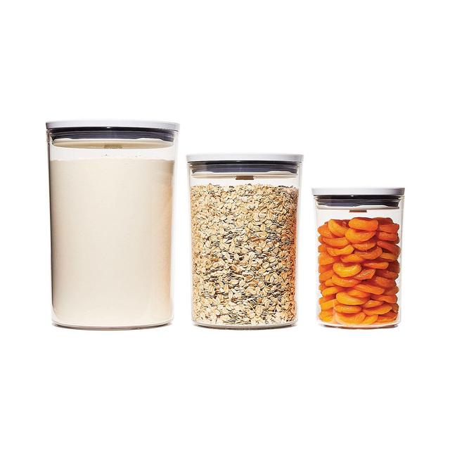 OXO Good Grips Round Pop Graduated Food Storage Canisters, Set of 3