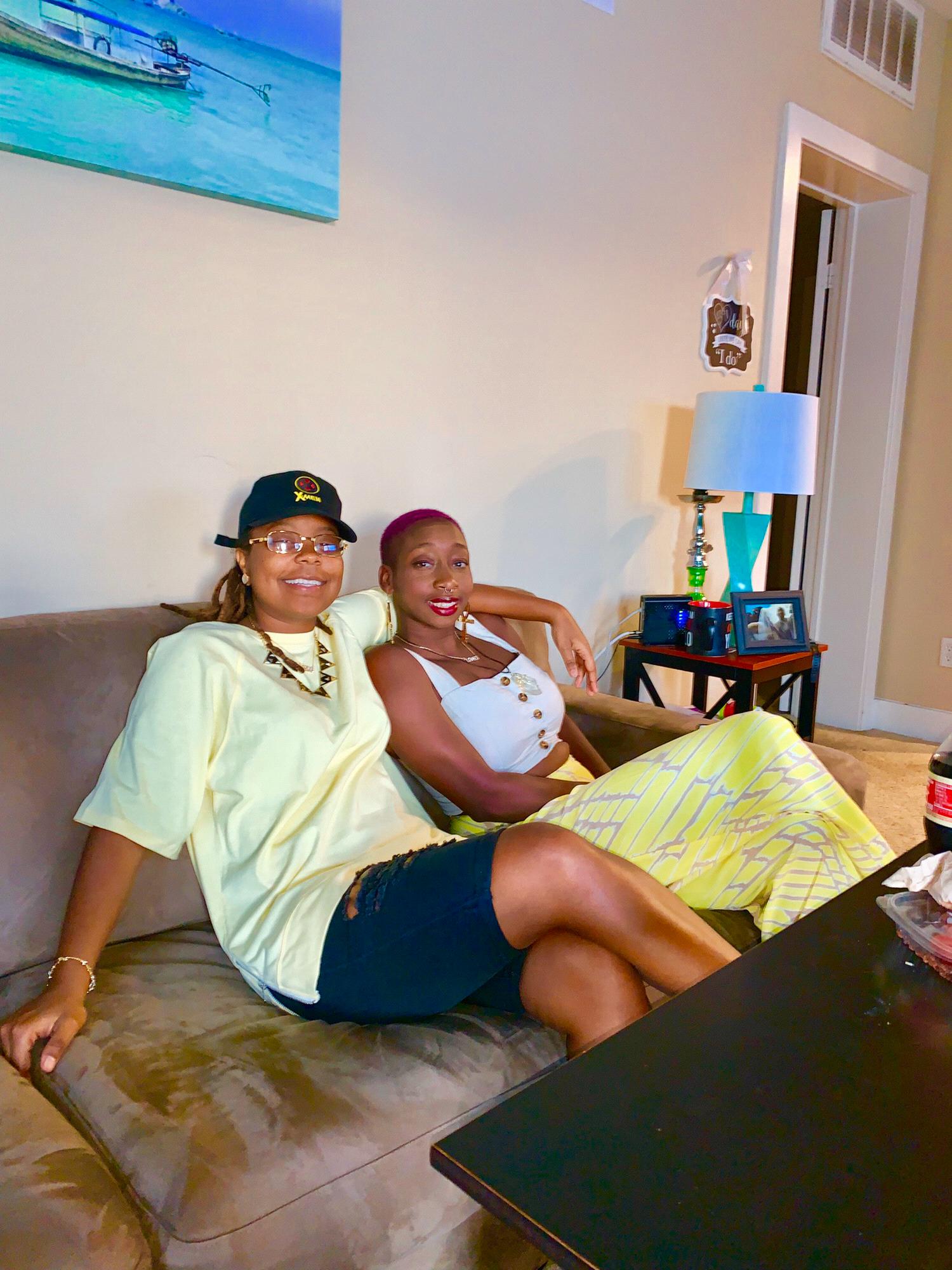 Chillin in our Long Beach apartment