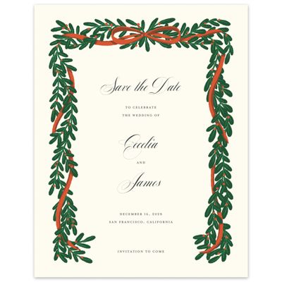 Light Butter, Beige Wedding Digital Save the Date - Crosby Portrait