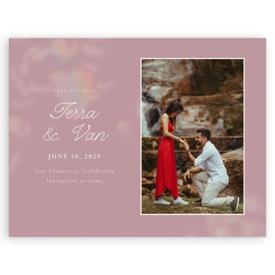 Dusty Rose, Pink Wedding Digital Save the Date - Ola Photo