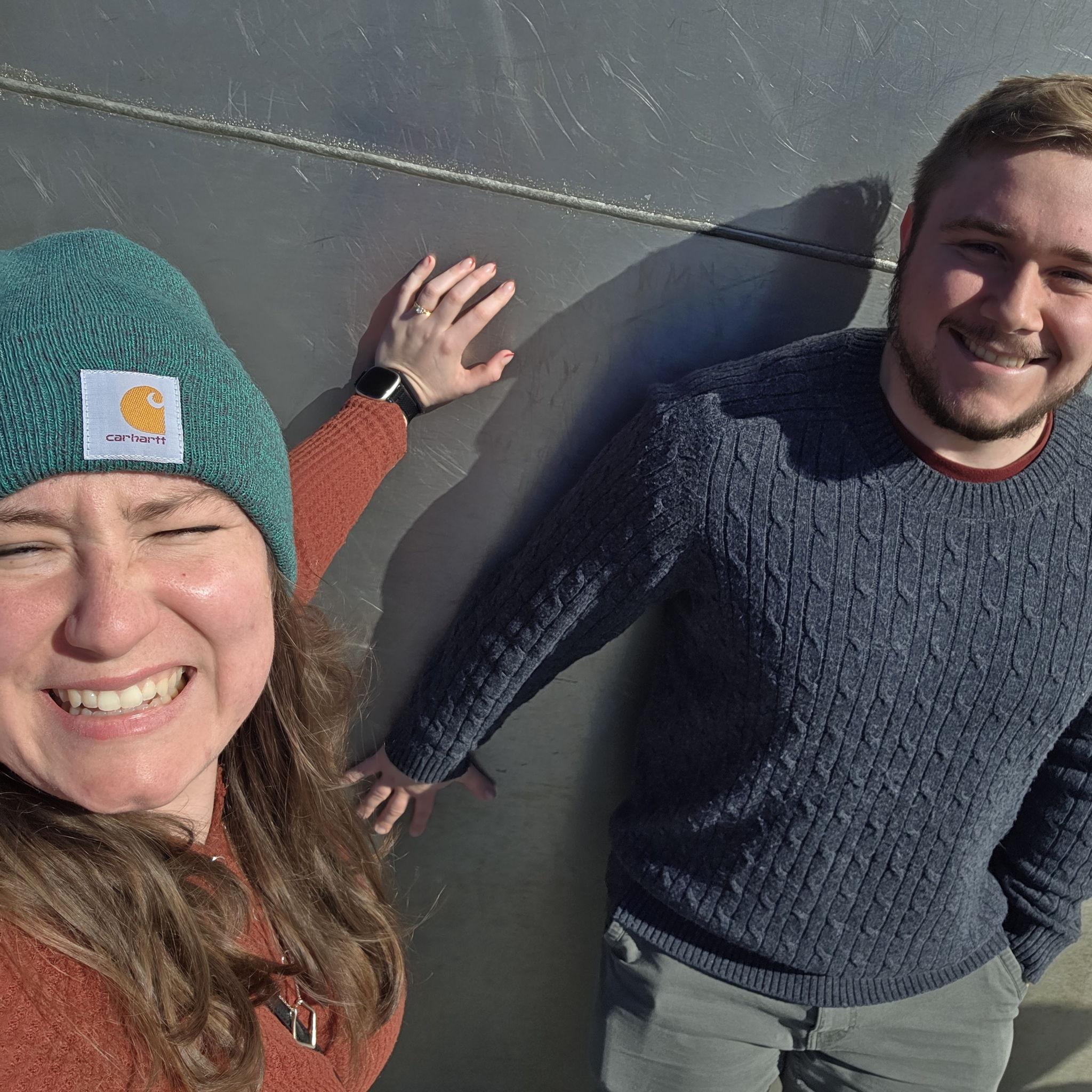 Touching the St. Louis arch!