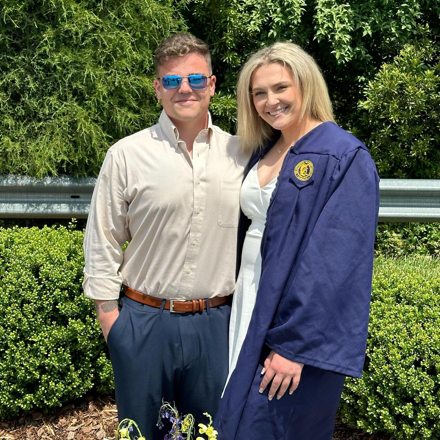 College graduation day! When he tried to save seats for my family since he was there so early (he drove me there of course), he got yelled at multiple times and ended up having to move lol.